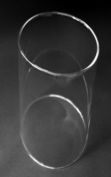 Glaszylinder für Notlaternen der DR,Außendurchmesser ca. 80 mm, Höhe 90 mm 