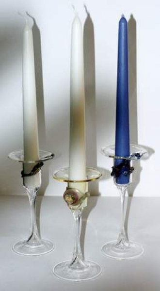 Kerzenleuchter mit Glasauflage