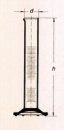 Meßzylinder     50 ml, hohe Form, mit Sechskantfuß und Ausguß, braun graduiert Klasse B, ISO 4788, Simax Borosilikatglas 3.3